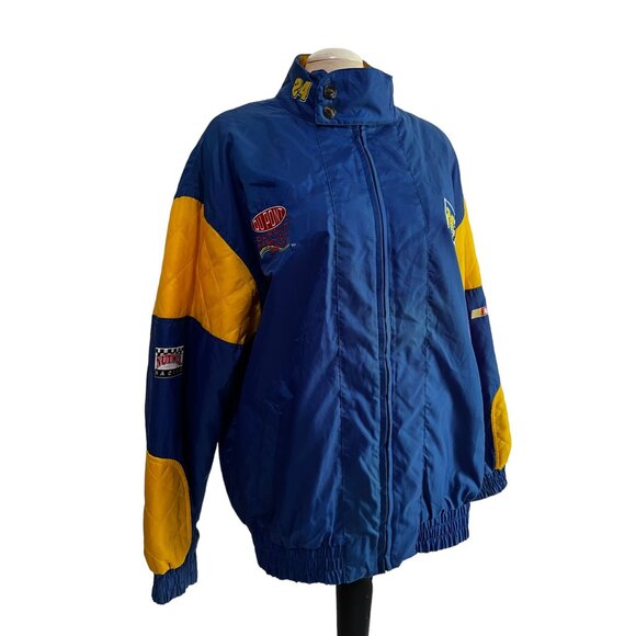 Vintage Nascar Jeff Gordon #24 Jacket Sz XL Mens by Nutmeg Blue & Yellow Racing - Picture 3 of 15
